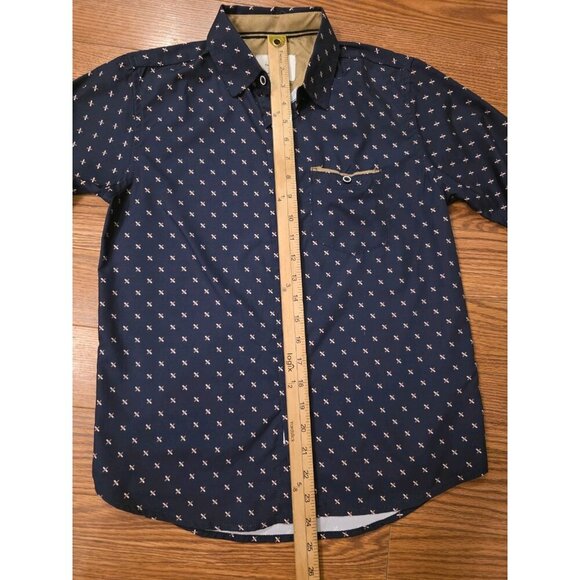 Craft + Flow Button Up Big Boy 10/12-M Lot of 2 Button Ups Navy Blue Short Long - Picture 12 of 16